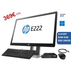 Ensemble complet Tiny M710Q + écran HP 21.5 P + clavier souris filaire